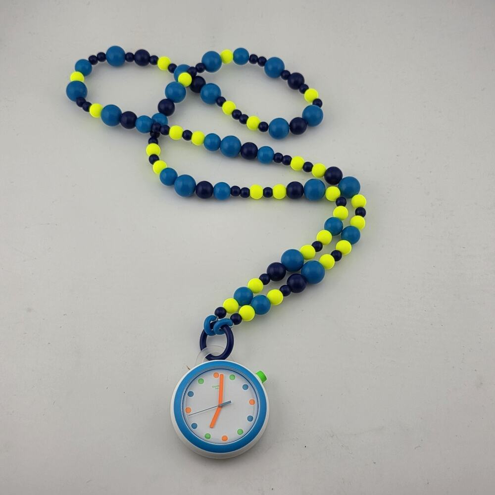 Swatch POPPINGPOP BEADS PNW102N Pop Swatch Necklace Watch NEW NIB Y2K Rare